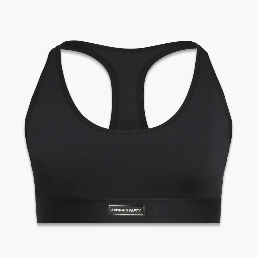 Savage X Fenty Black Racerback Sports Bra